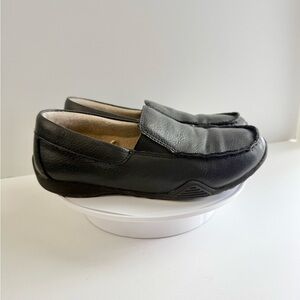 Kids’ Black Leather Loafers